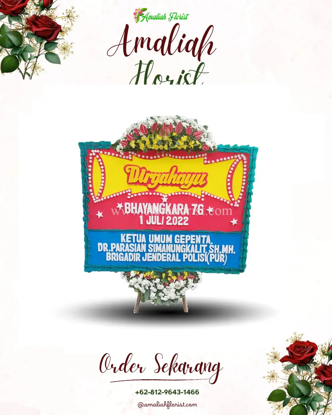 Papan Bunga HUT Ulang Tahun Duduksampeyan
